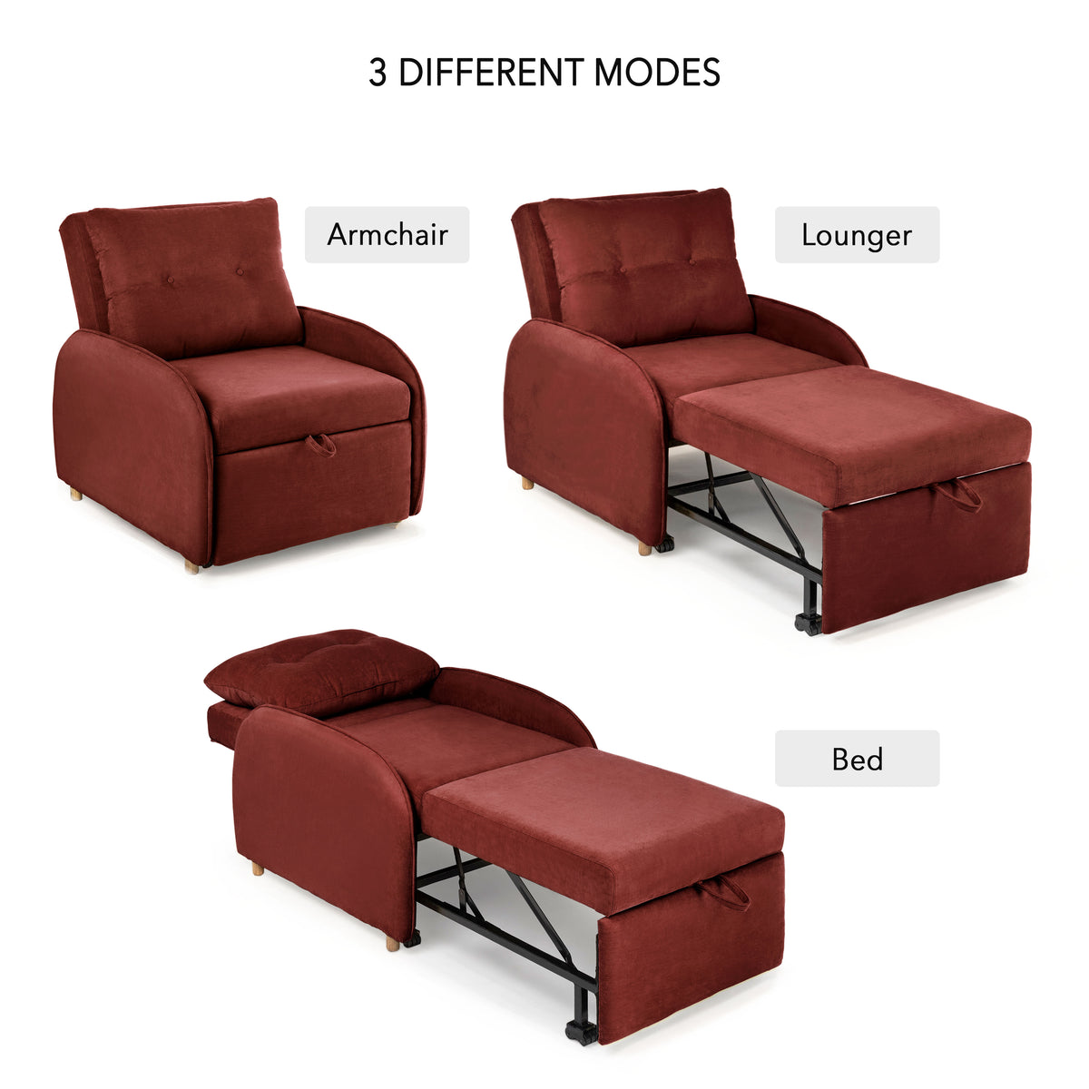 Tokyo Convertible Armchair | Lounger | Bed